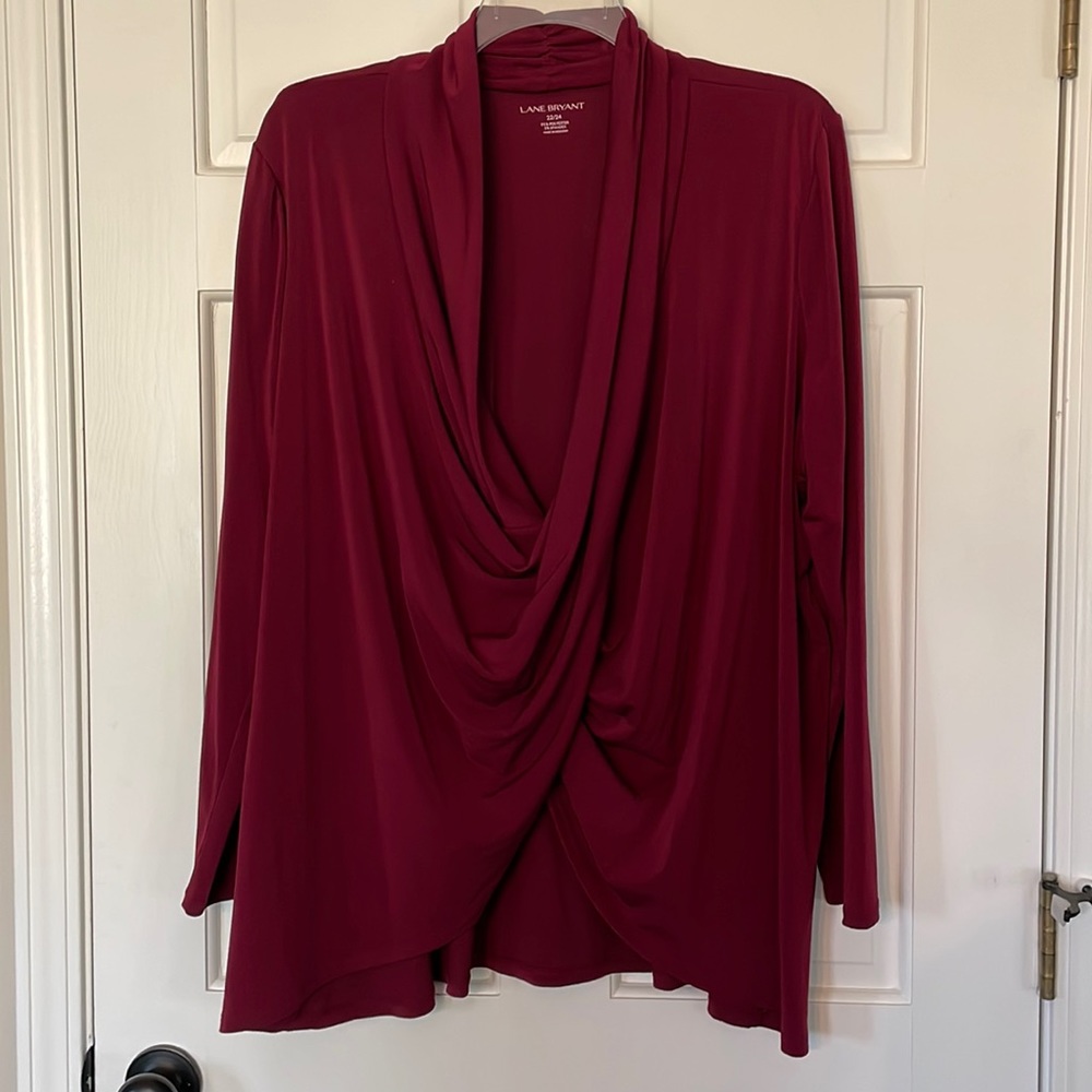 Maroon Crossover blouse 22/24